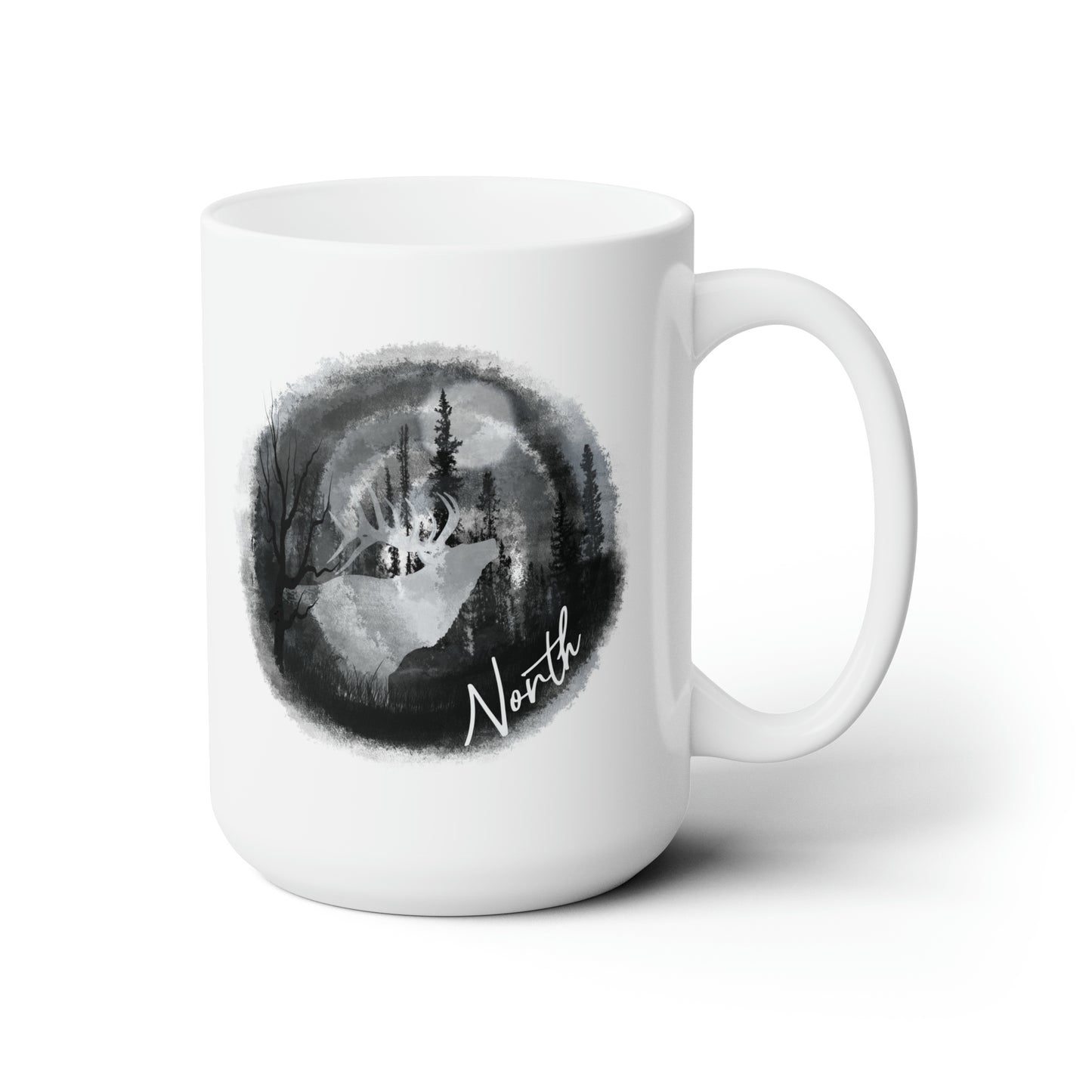 Elk Wildlife Northern Themed Ceramic Mug 15oz