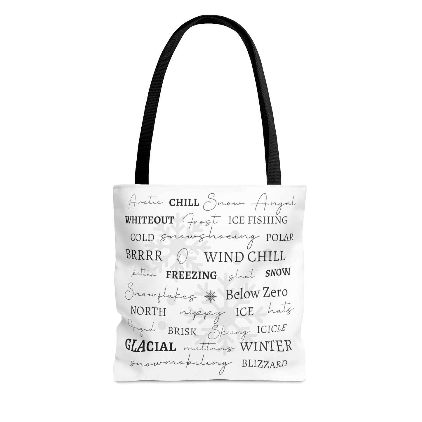 Winter Words Tote Bag (AOP)