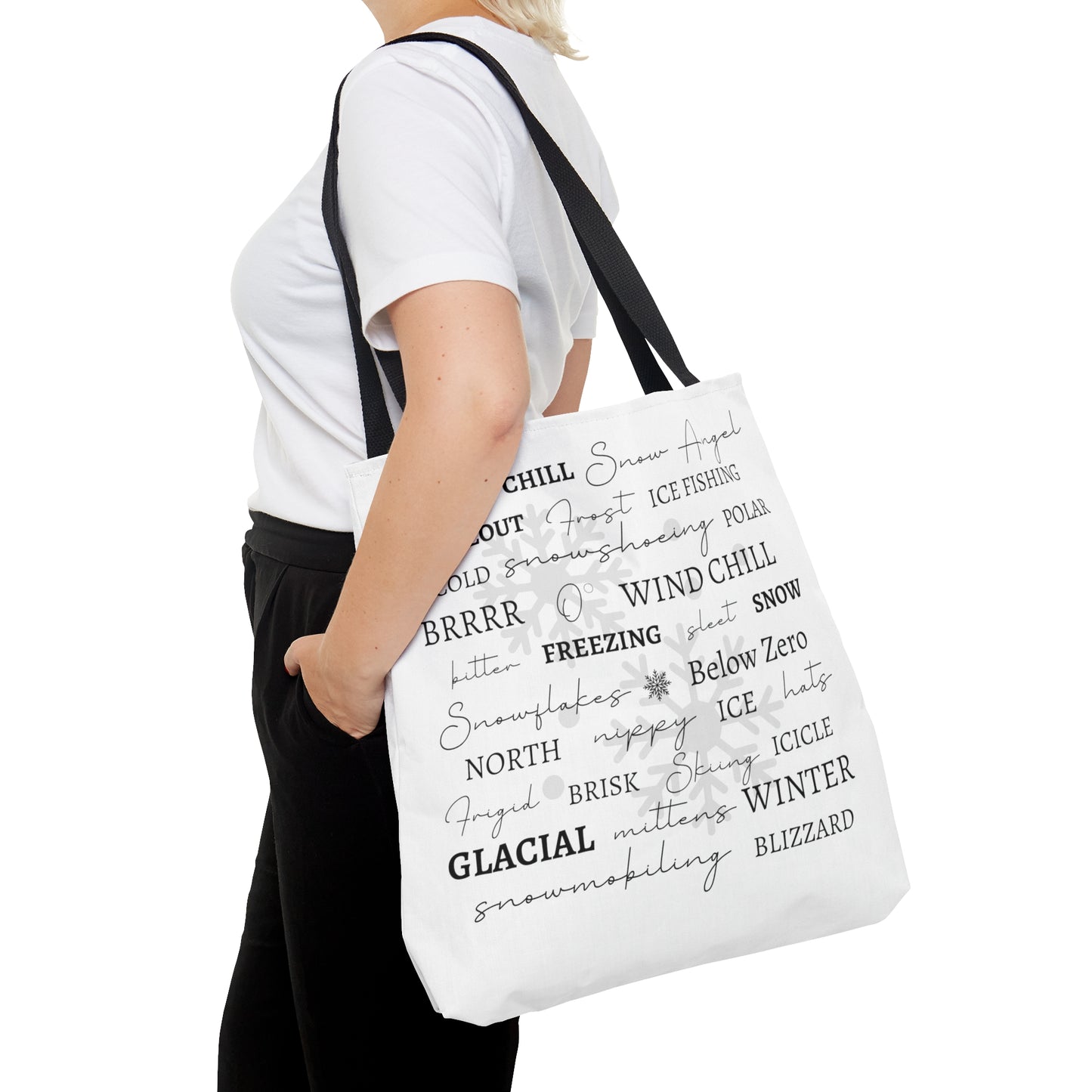 Winter Words Tote Bag (AOP)