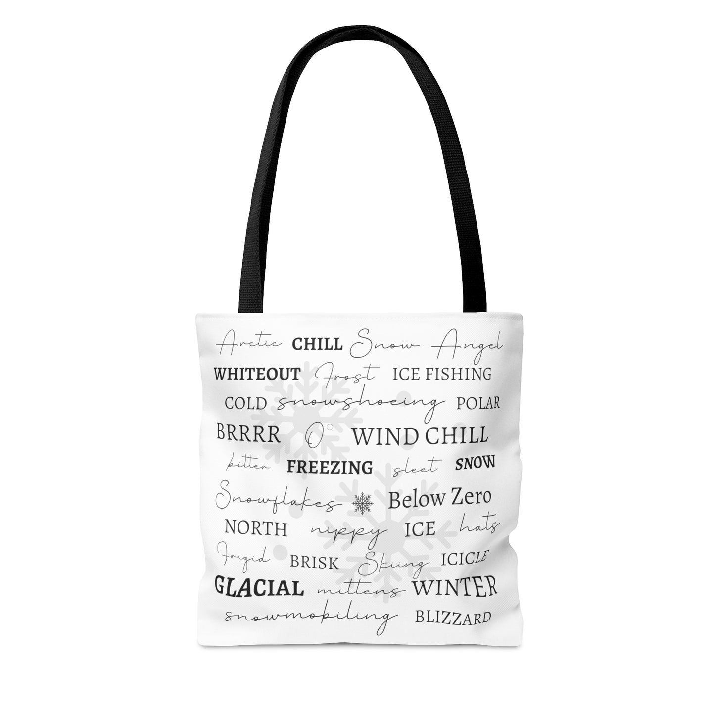 Winter Words Tote Bag (AOP)