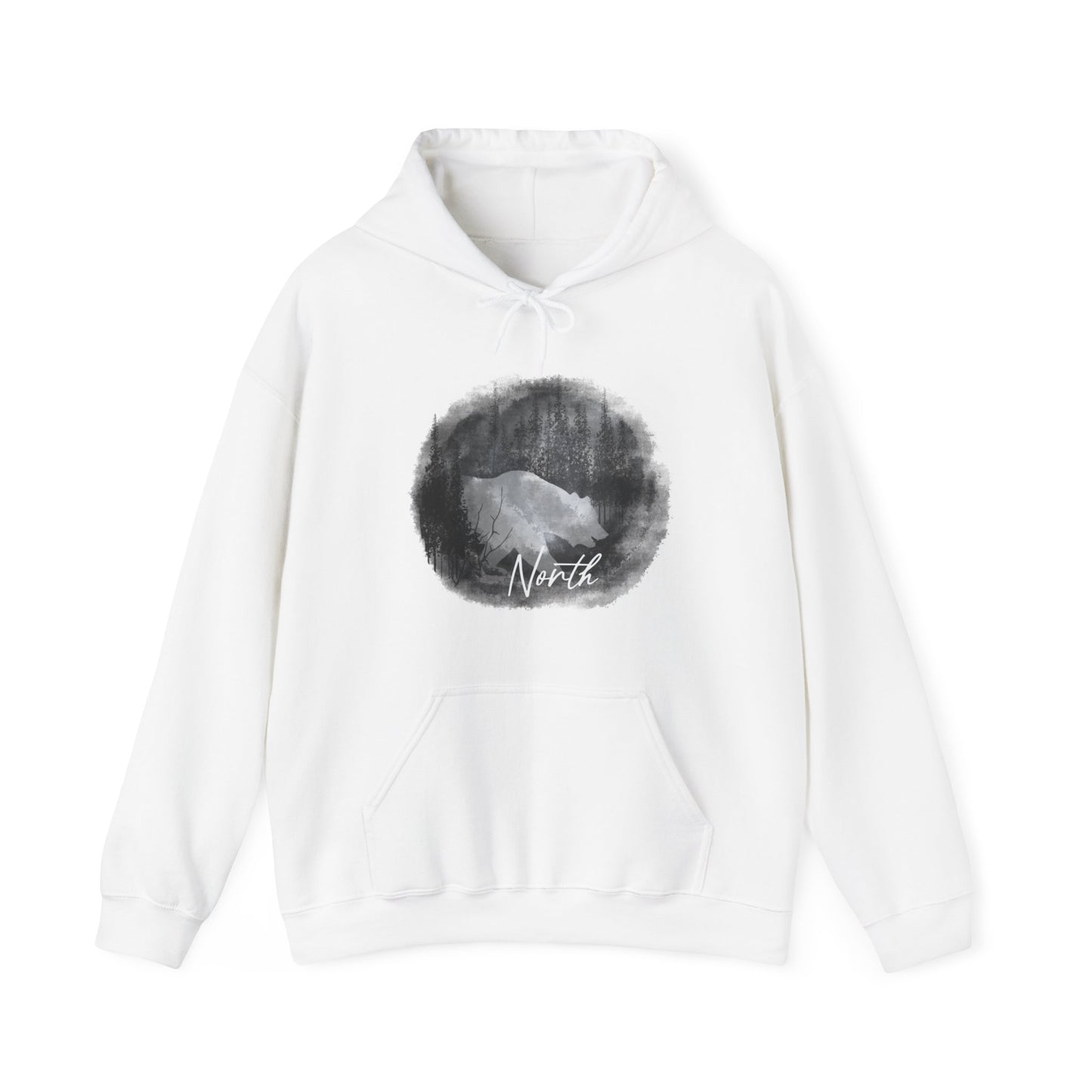 Wildlife Theme Bear Unisex Heavy Blend™ Hooded Sweatshirt