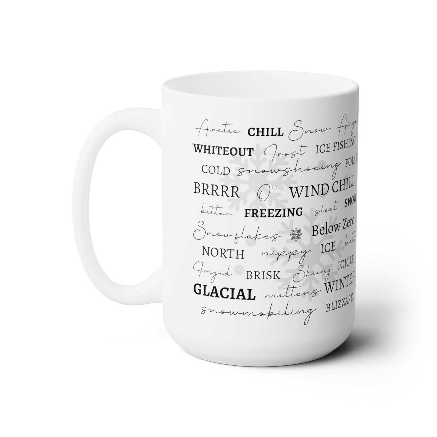 Winter Words Ceramic Mug 15oz