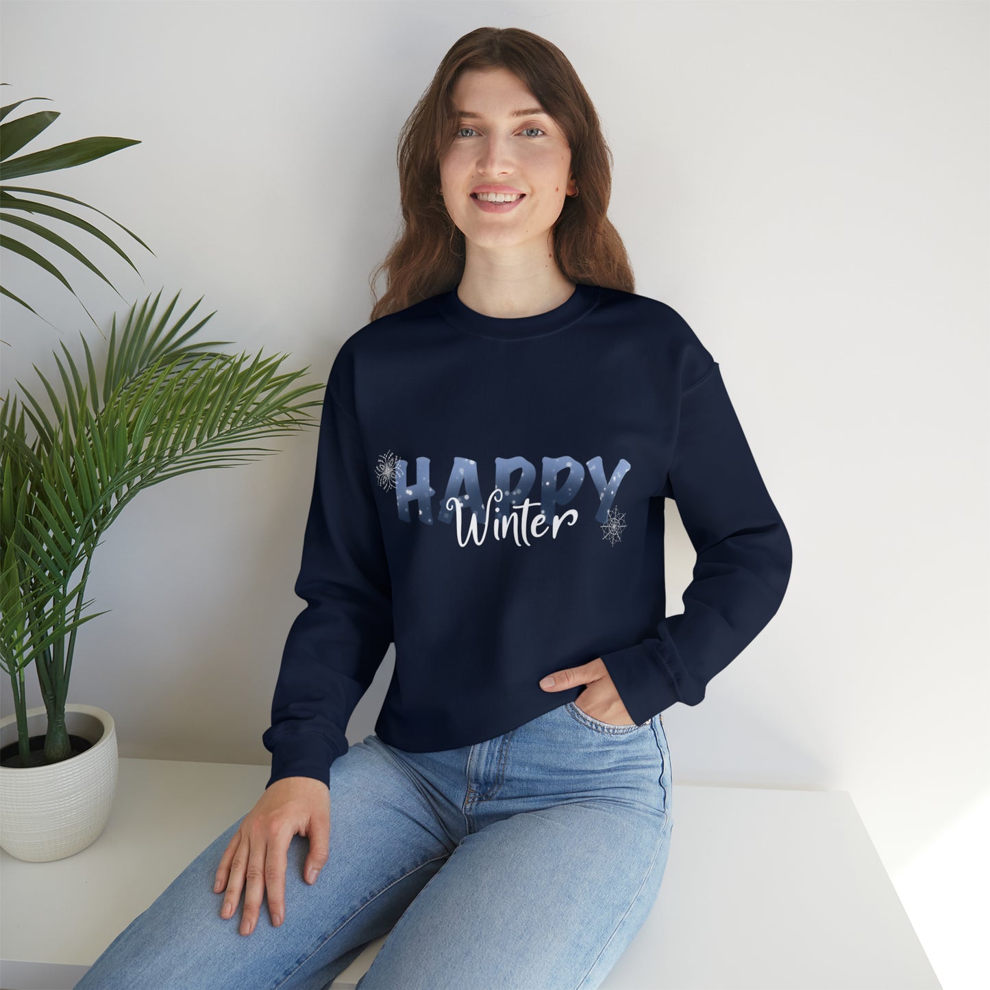 Happy Winter Unisex Heavy Blend™ Crewneck Sweatshirt