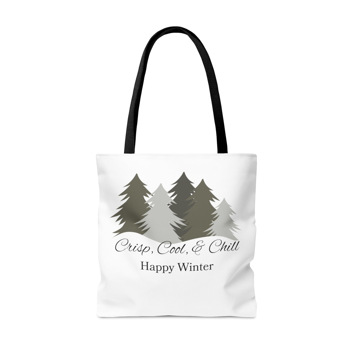 Crisp, Cool, & Chill Happy Winter Tote Bag (AOP)