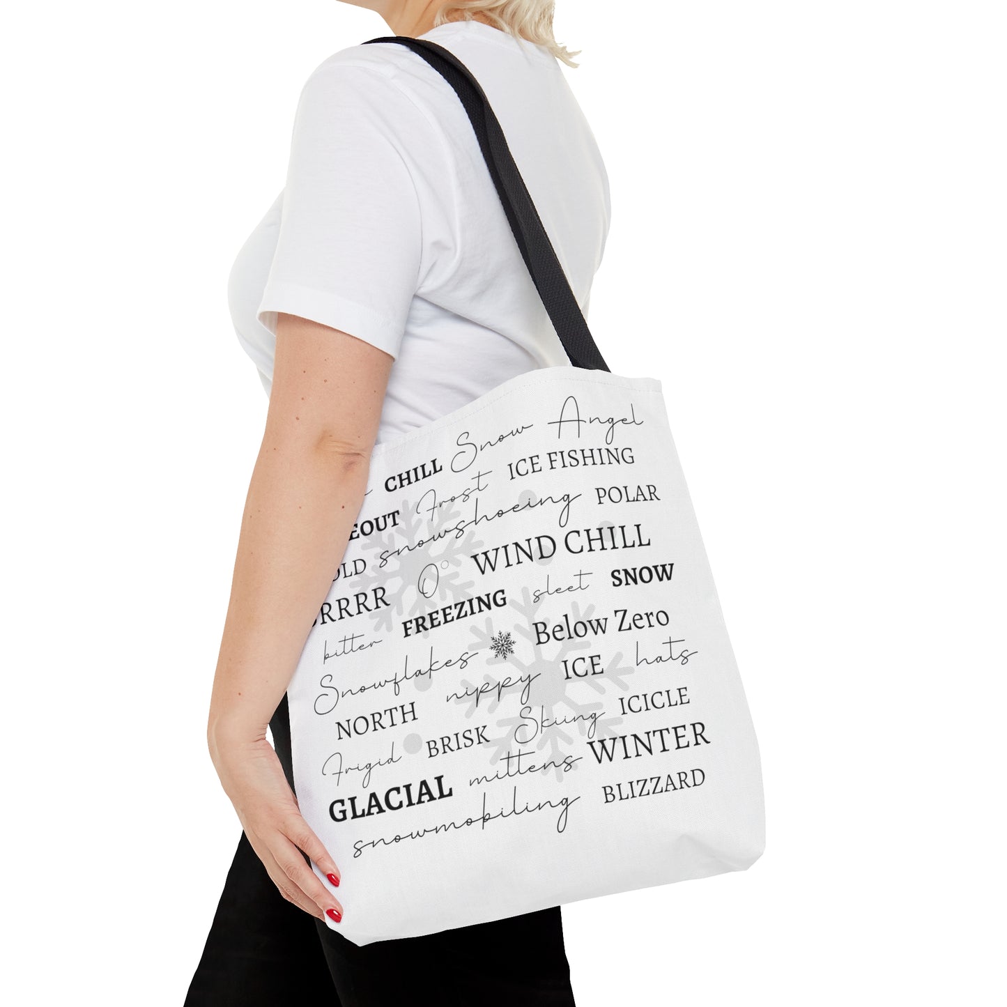 Winter Words Tote Bag (AOP)