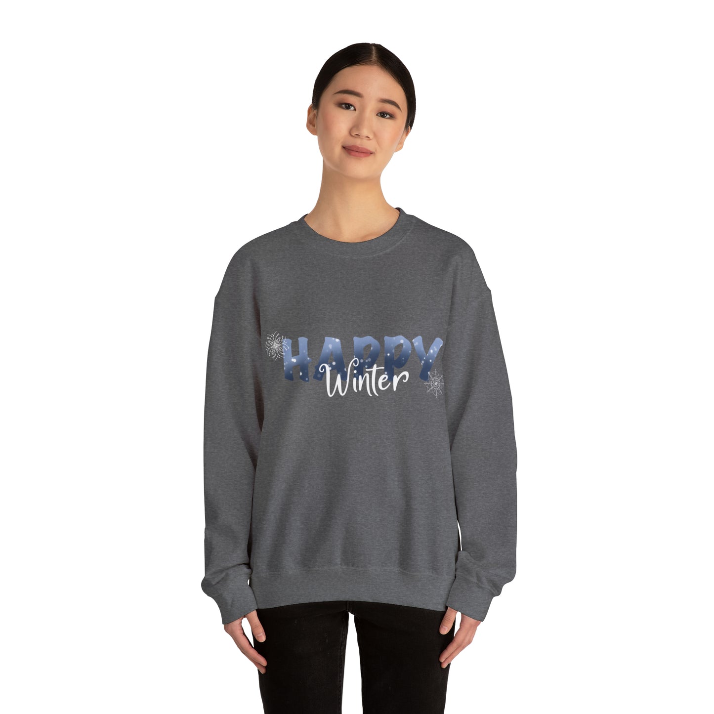 Happy Winter Unisex Heavy Blend™ Crewneck Sweatshirt