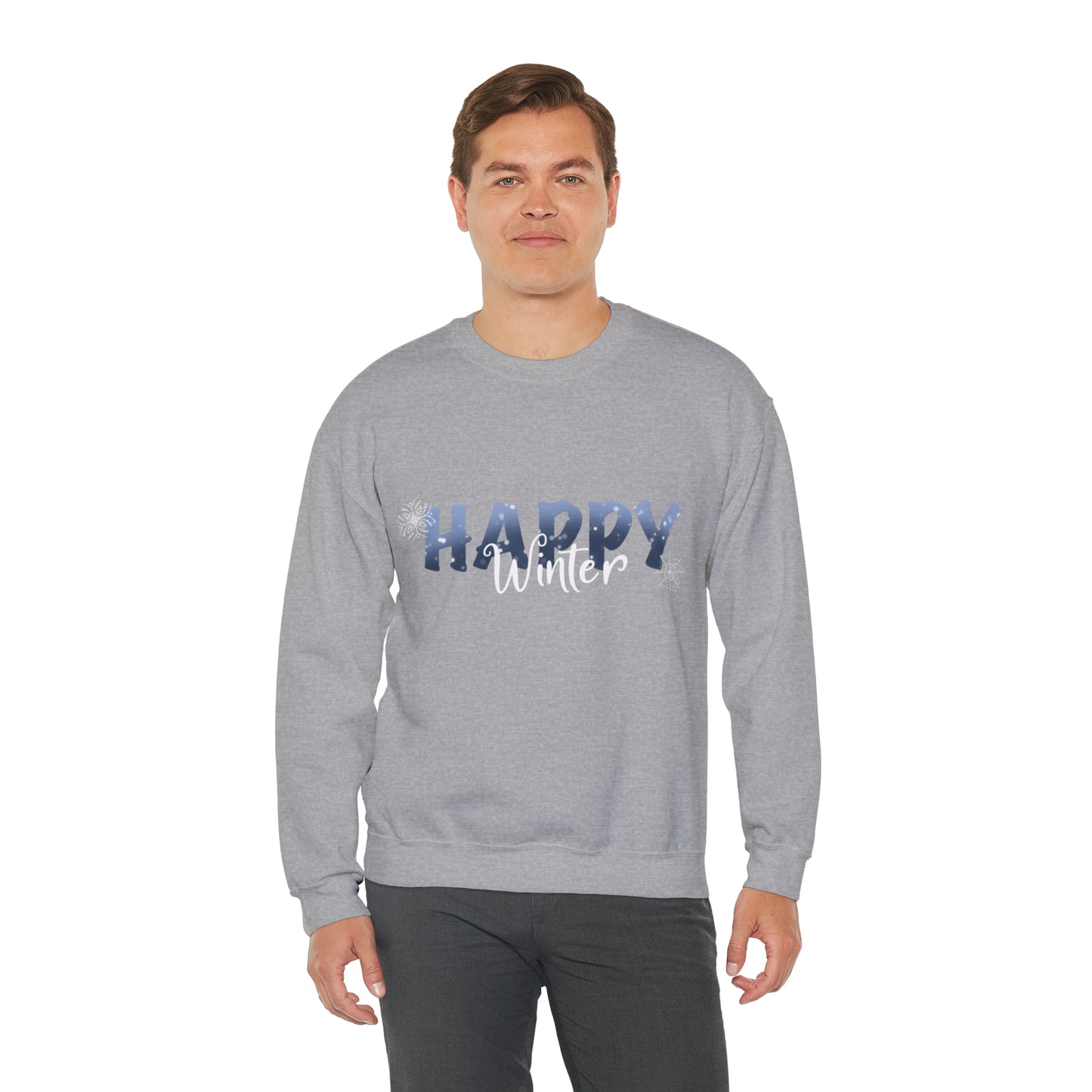 Happy Winter Unisex Heavy Blend™ Crewneck Sweatshirt