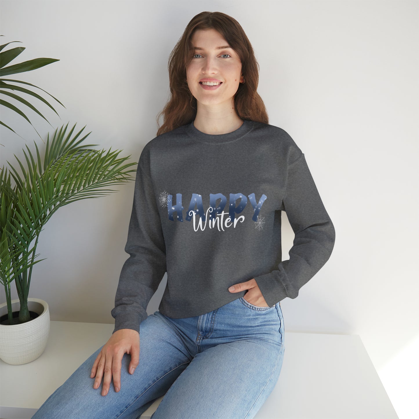 Happy Winter Unisex Heavy Blend™ Crewneck Sweatshirt