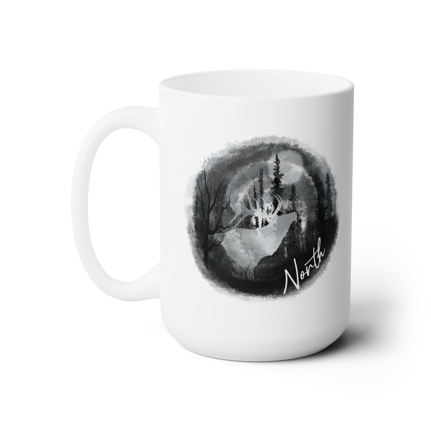 Elk Wildlife Northern Themed Ceramic Mug 15oz