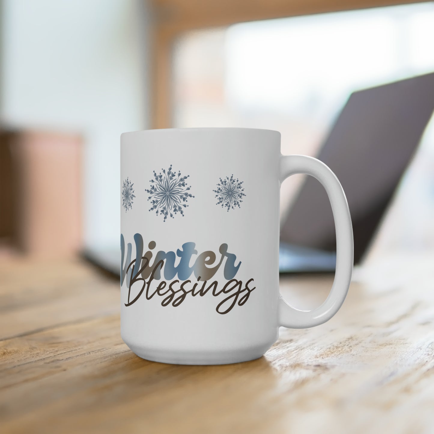 Winter Blessings Ceramic Mug 15oz