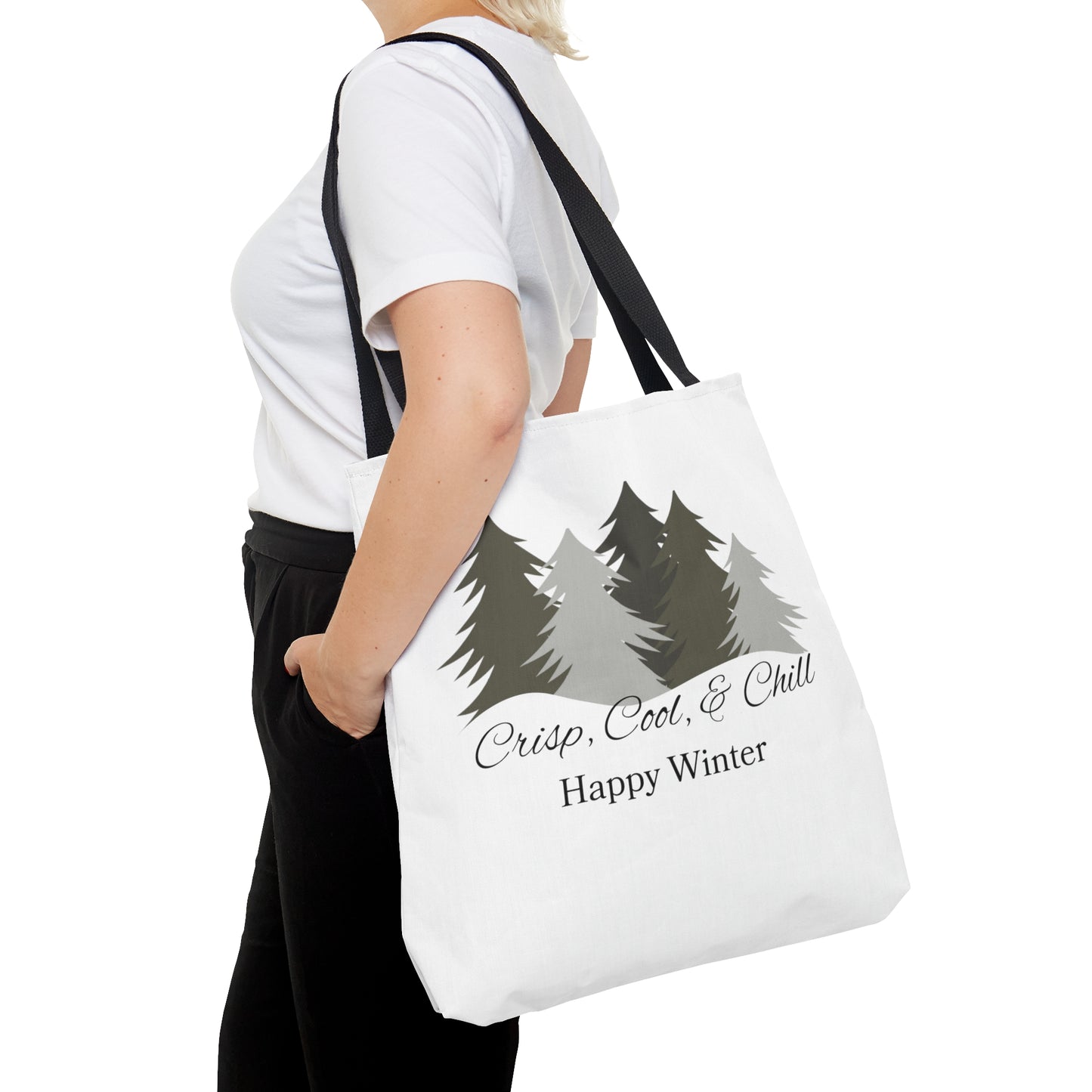 Crisp, Cool, & Chill Happy Winter Tote Bag (AOP)