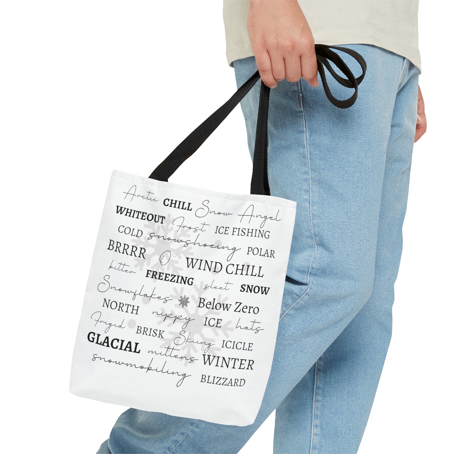 Winter Words Tote Bag (AOP)