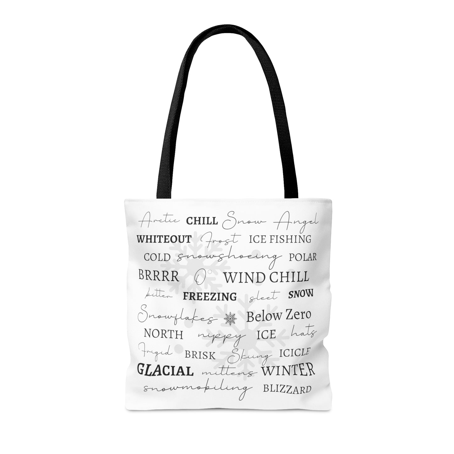 Winter Words Tote Bag (AOP)