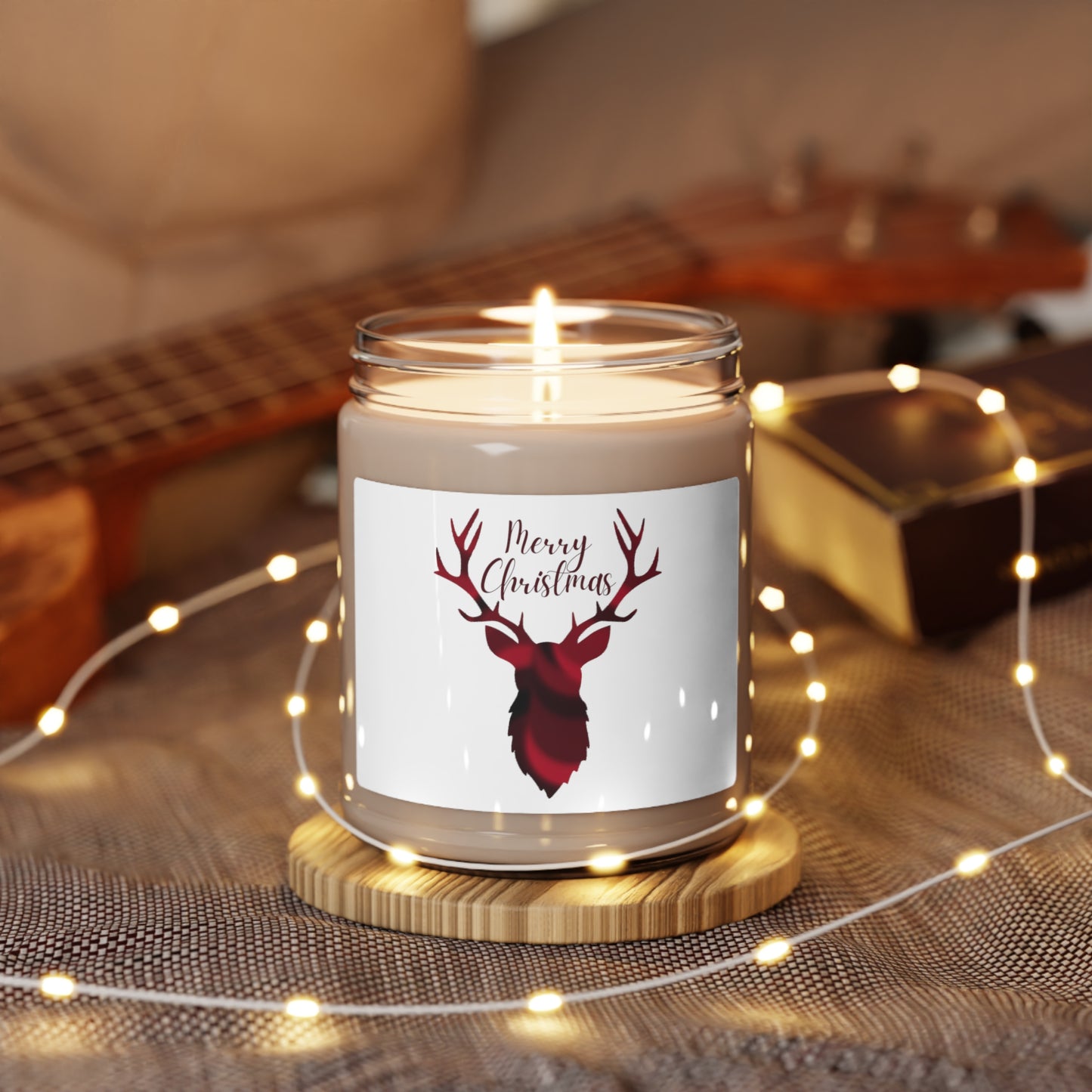 Christmas Deer Antler Festive Scented  Candle, 9oz