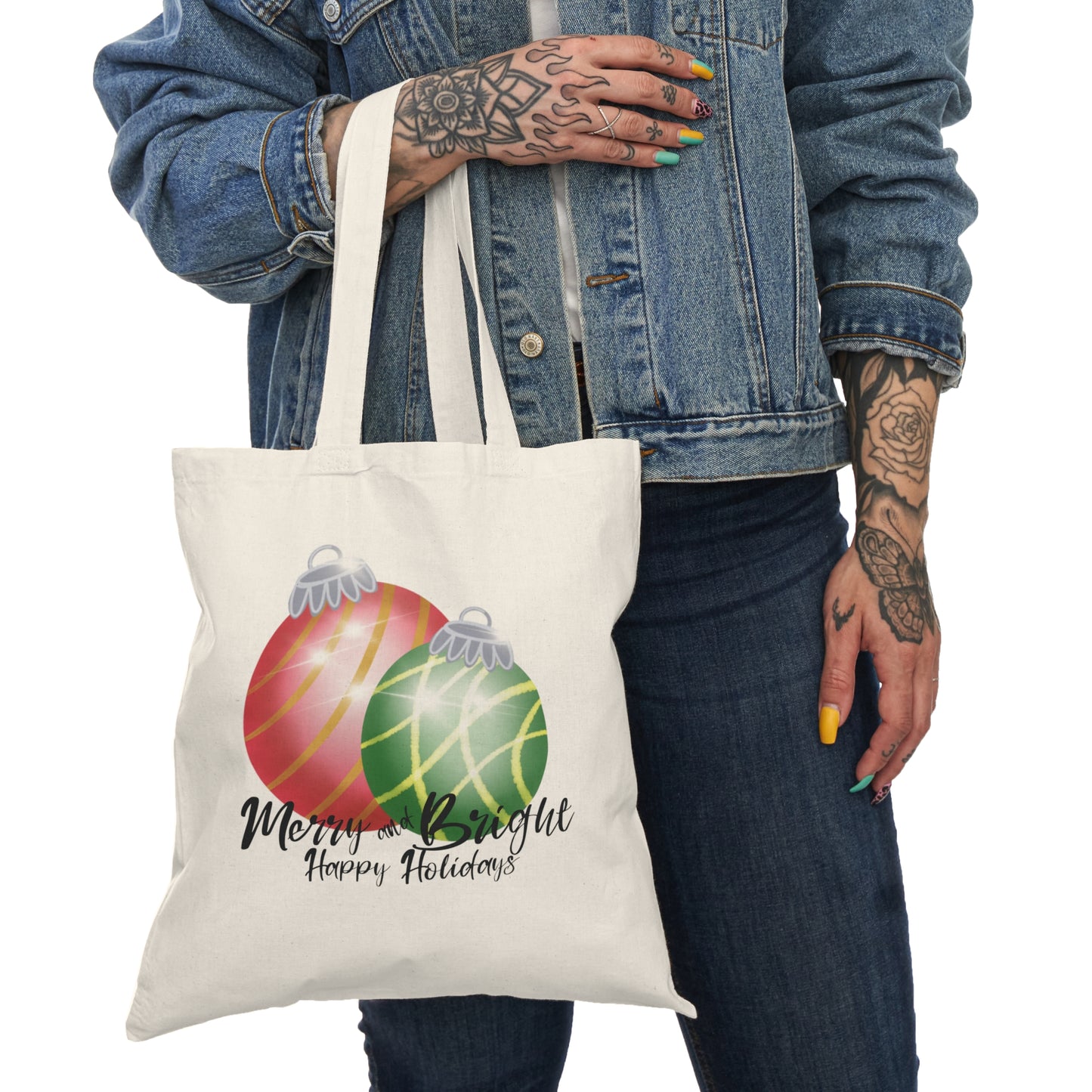 Merry and Bright Christmas Tote