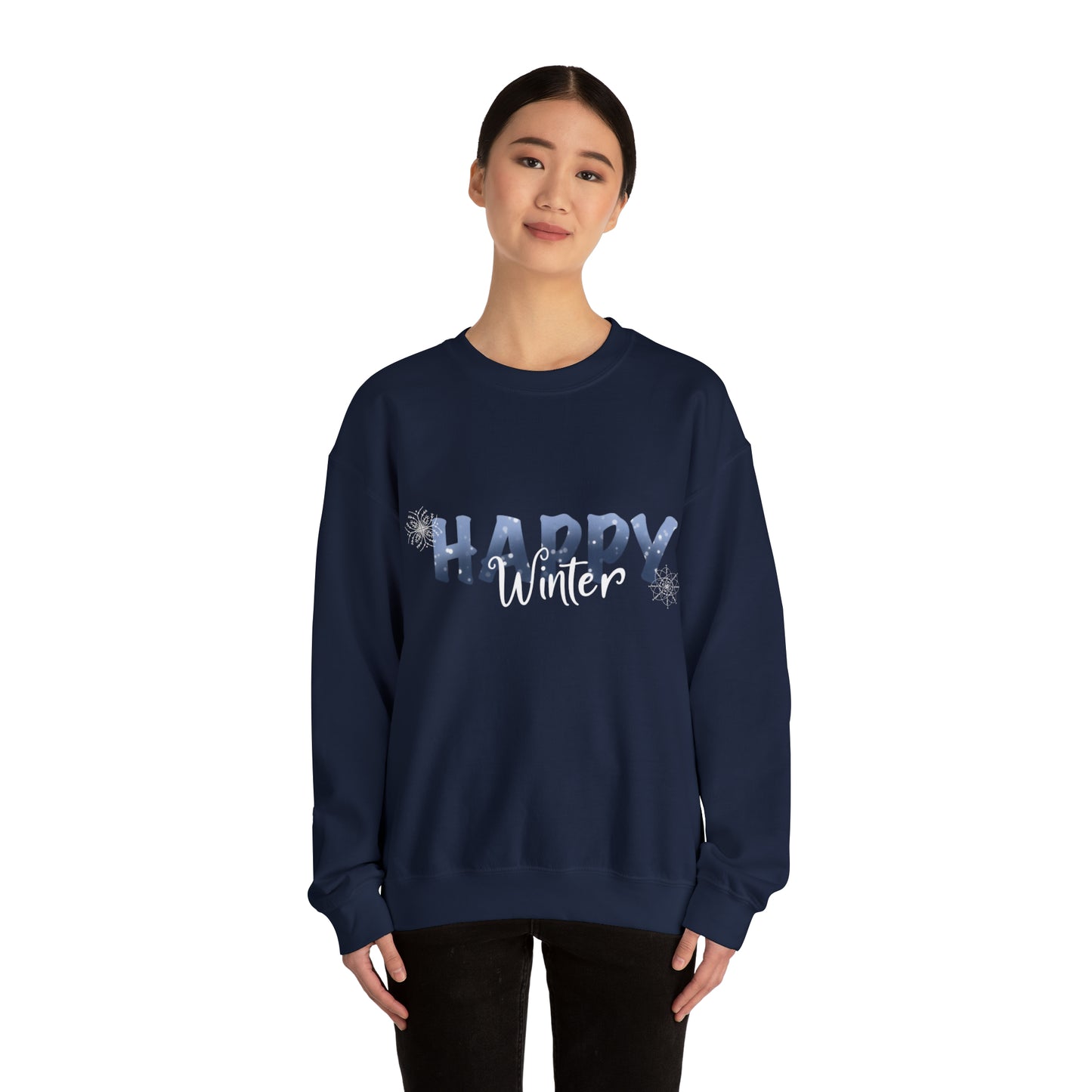 Happy Winter Unisex Heavy Blend™ Crewneck Sweatshirt