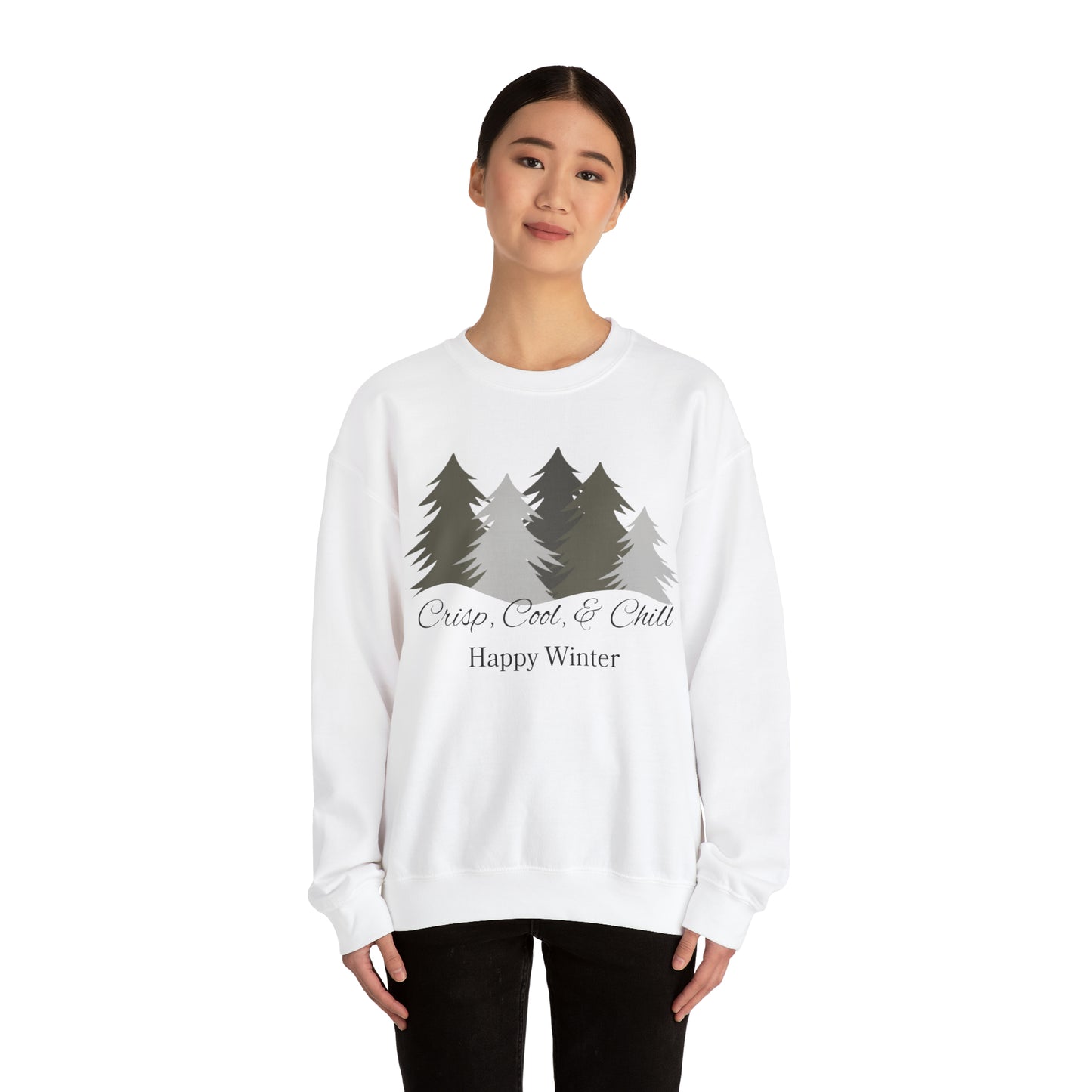 Crisp Cool & Chill Winter Unisex Heavy Blend™ Crewneck Sweatshirt